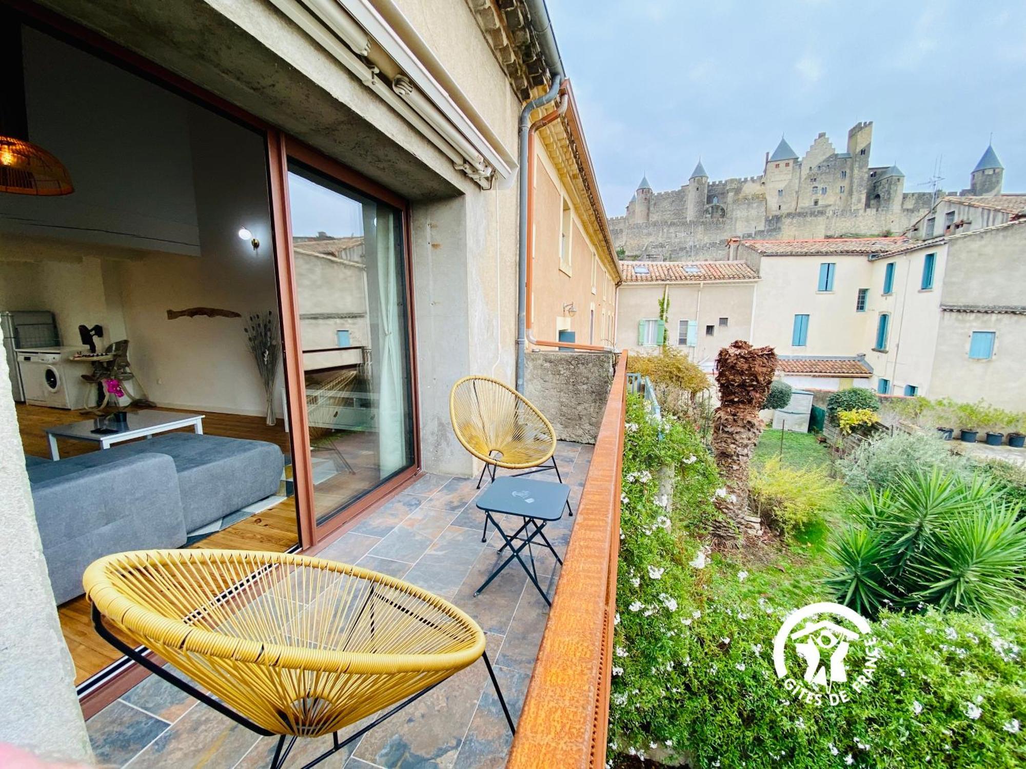 Loft Cocon Climatise - Imprenable Vue Sur Le Chateau Comtal カルカソンヌ エクステリア 写真