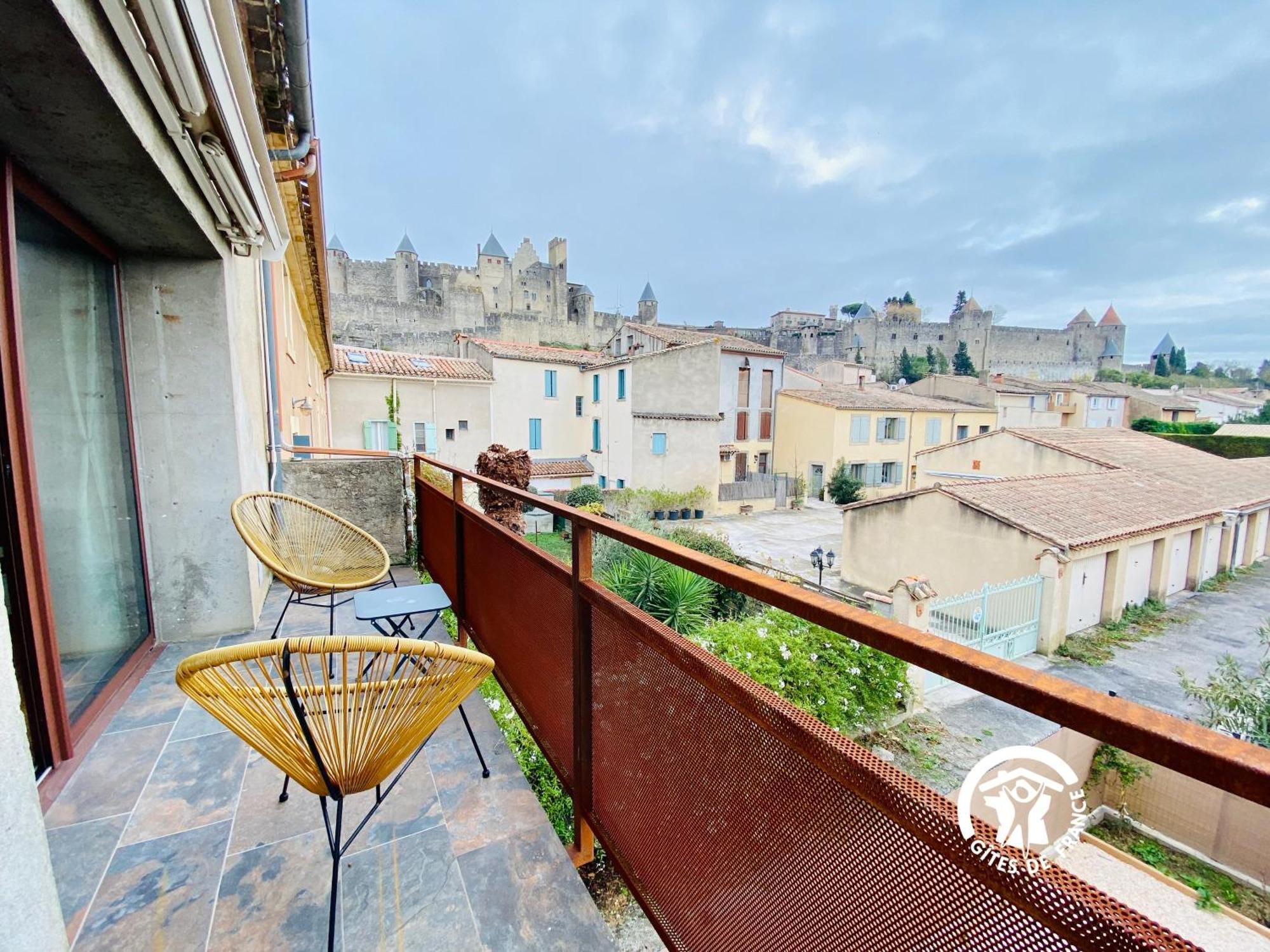 Loft Cocon Climatise - Imprenable Vue Sur Le Chateau Comtal カルカソンヌ エクステリア 写真